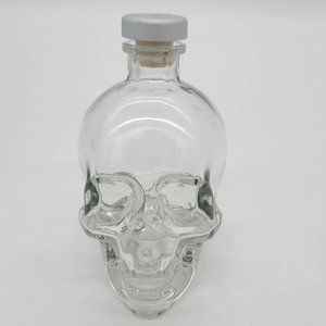 Crystal Skull Head Glass Empty Vodka Bottle 750ML